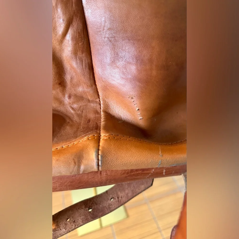 Cowhide Leather Handmade Large Backpack